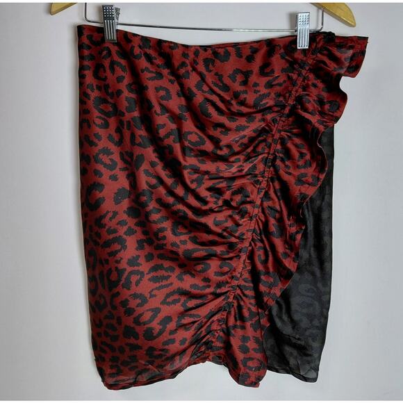 Buddy Love Dresses & Skirts - NWT Buddy Love Hope Skirt Merlot Leopard Print Animal Print Women Size M